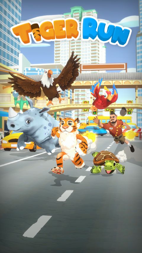 poster of Tiger Run 3D, a mobile game